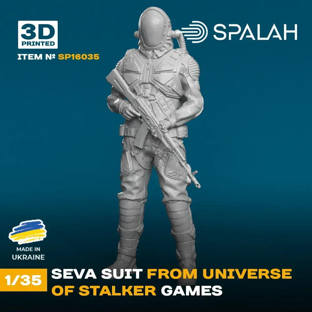Spalah SP16035 Figure Suit SEVA from universe of STALKER Scale Figure 1:35 | Detailed 3D Printed Resin Kit