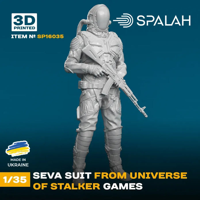 Spalah SP16035 Figure Suit SEVA from universe of STALKER Scale Figure 1:35 | Detailed 3D Printed Resin Kit