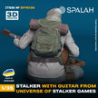 Spalah SP16135 Figure Stalker with a guitar by the campfire from universe of STALKER Scale 1:35