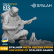 Spalah SP16135 Figure Stalker with a guitar by the campfire from universe of STALKER Scale 1:35