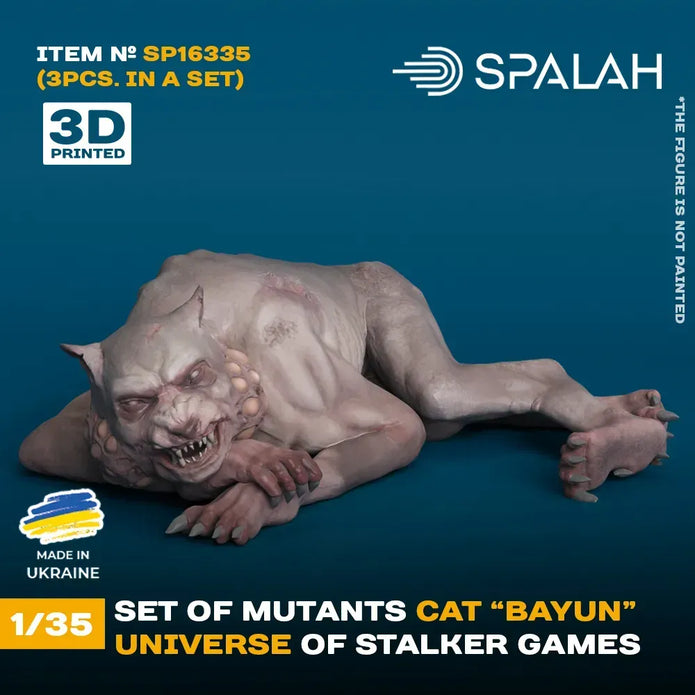 Spalah SP16335 Figures Mutant Cat Bayun from universe of STALKER (3 pcs) Scale 1:35