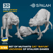 Spalah SP16335 Figures Mutant Cat Bayun from universe of STALKER (3 pcs) Scale 1:35