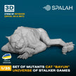 Spalah SP16335 Figures Mutant Cat Bayun from universe of STALKER (3 pcs) Scale 1:35