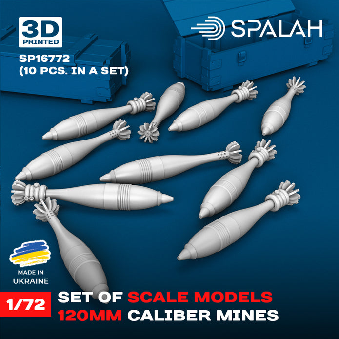 Spalah SP16772 Set of scale models "120-mm caliber mines", (10 psc.) Scale 1:72