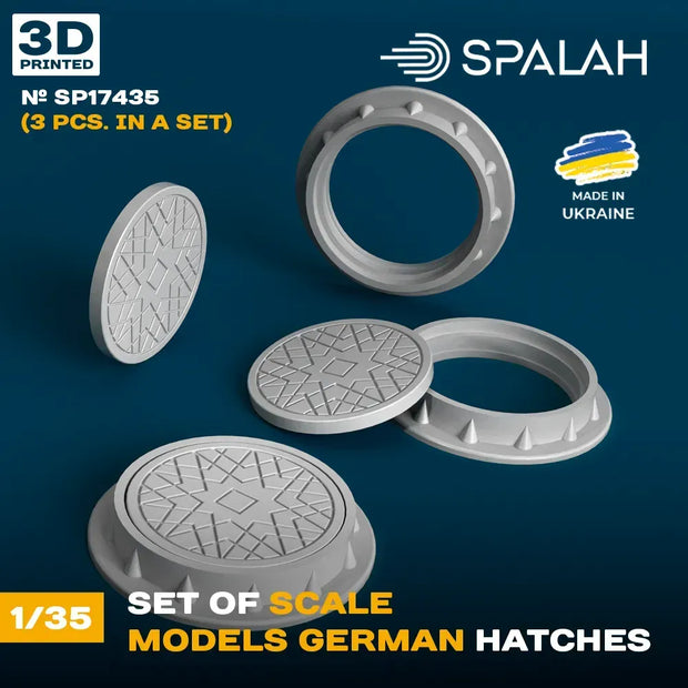 Spalah SP17435 Set of scale models German Hatches (3 pcs) Scale Model Kit for Diorama 1:35