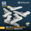 Spalah SP17735 Beretta pistols (5 pcs) Scale Model Kit 1:35 | Detailed 3D Printed Resin Kit