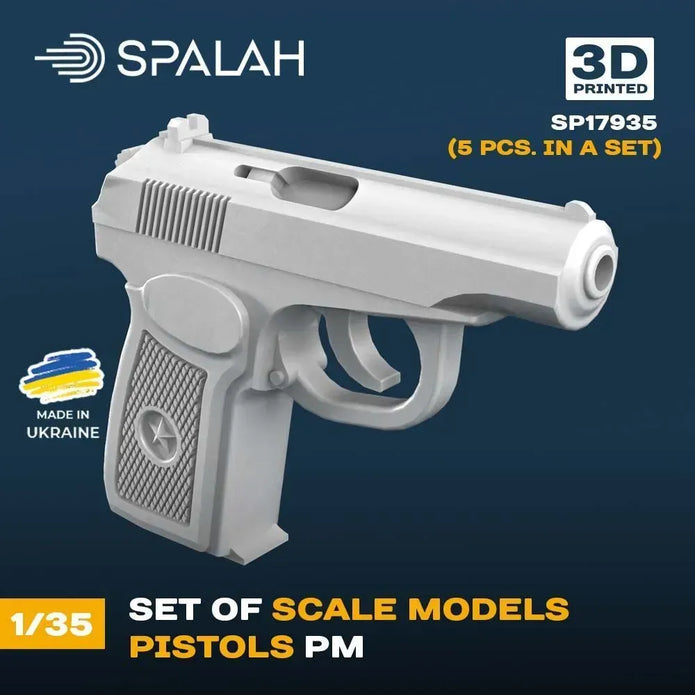 Spalah SP17935 Models PM pistols (5 pcs) Scale Model Kit 1:35 | Detailed 3D Printed Resin Kit