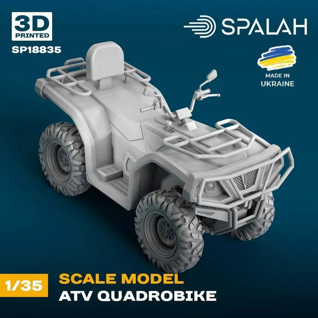 Spalah SP18835 ATV Quadrobike Scale Model Kit for Diorama 1:35 | Detailed 3D Printed Resin Kit