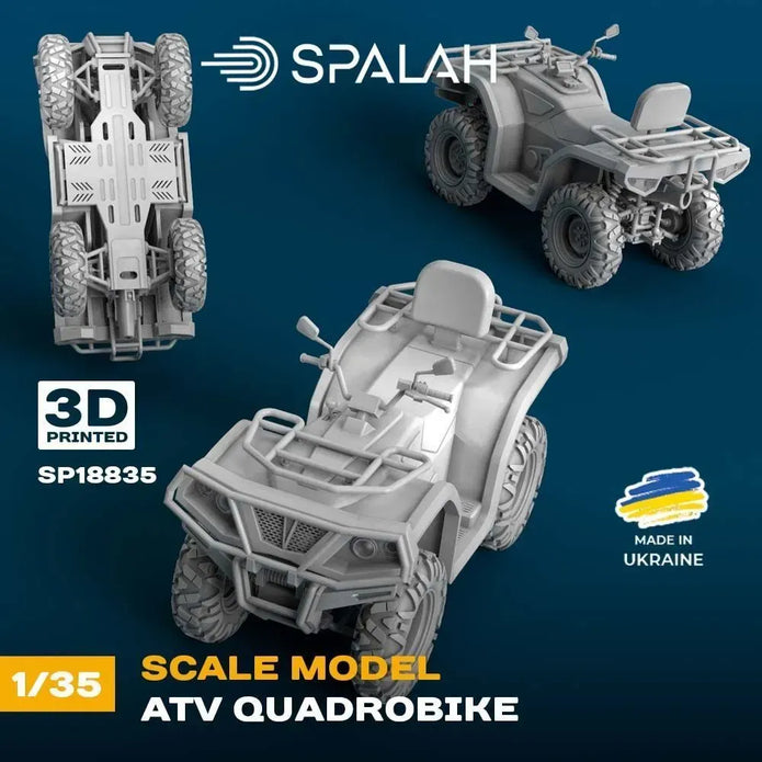 Spalah SP18835 ATV Quadrobike Scale Model Kit for Diorama 1:35 | Detailed 3D Printed Resin Kit