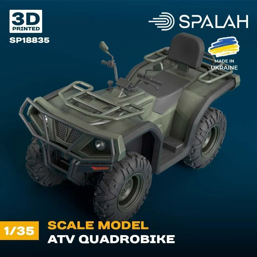 Spalah SP18835 ATV Quadrobike Scale Model Kit for Diorama 1:35 | Detailed 3D Printed Resin Kit