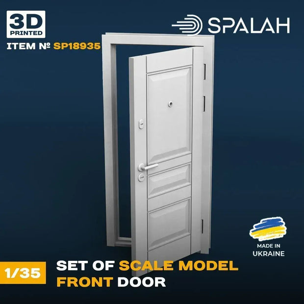 Spalah SP18935 Entrance Door Scale Model Kit for Diorama 1:35 | Detailed 3D Printed Resin Kit