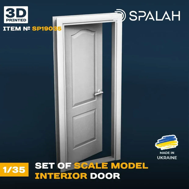 Spalah SP19035 Scale model Interior door Scale Model Kit for Diorama 1:35 | Detailed 3D Printed Resin Kit