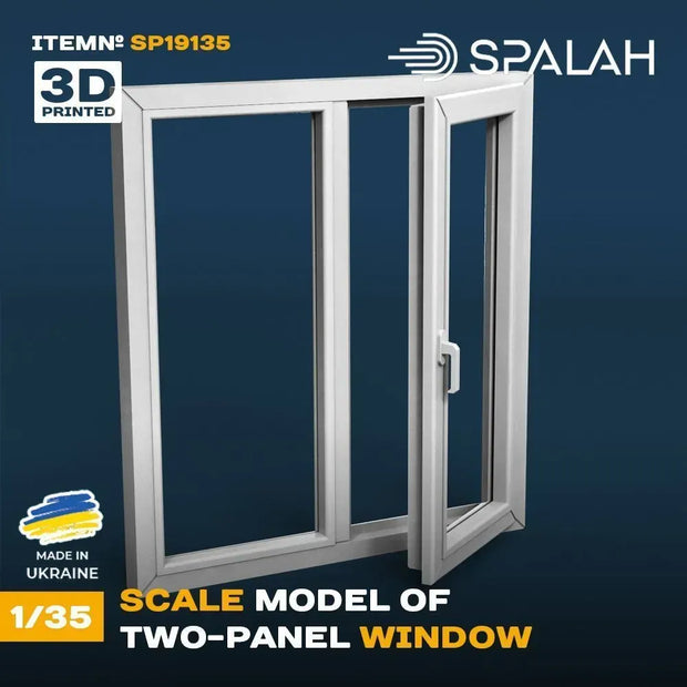 Spalah SP19135 Two-panel window Scale Model Kit for Diorama 1:35 | Detailed 3D Printed Resin Kit