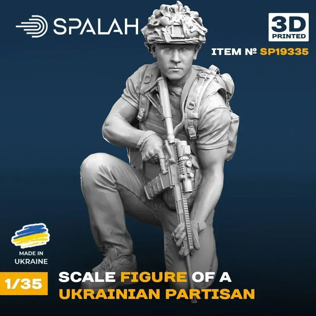 Spalah SP19335 Figure Ukraininan partisan Scale 1:35 | Detailed 3D Printed Resin Kit