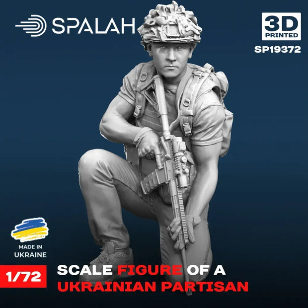 Spalah SP19372 Ukraininan partisan Scale Figure Model 1:72 | Detailed 3D Printed Resin Kit