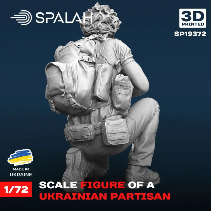 Spalah SP19372 Ukraininan partisan Scale Figure Model 1:72 | Detailed 3D Printed Resin Kit