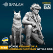 Spalah SP19435 Figure Ukraininan partisan with a dog Scale 1:35 | Detailed 3D Printed Resin Kit
