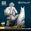 Spalah SP19435 Figure Ukraininan partisan with a dog Scale 1:35 | Detailed 3D Printed Resin Kit