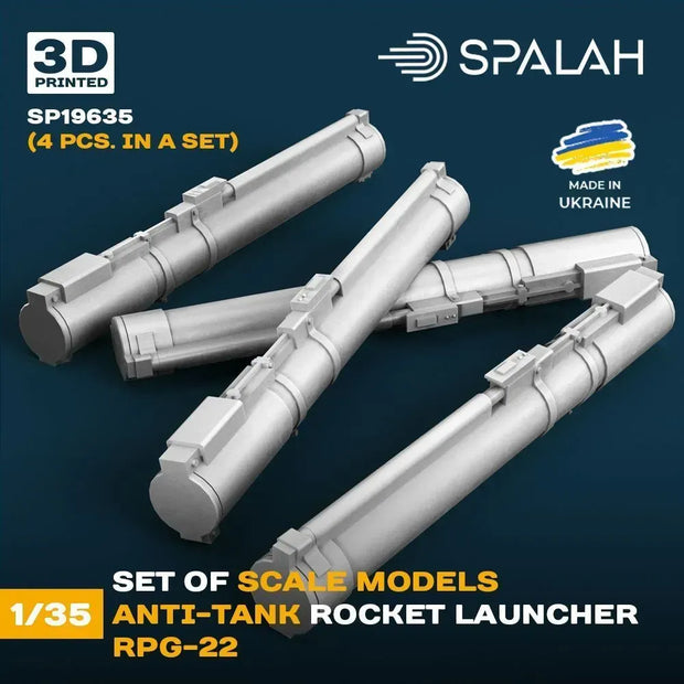 Spalah SP19635 Models RPG-22 (4 pcs) Scale Model Kit 1:35 | Detailed 3D Printed Resin Kit