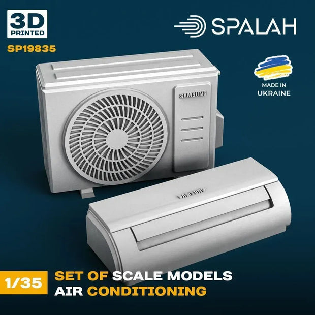 Spalah SP19835 Air Conditioning Scale Model Kit for Diorama 1:35 | Detailed 3D Printed Resin Kit