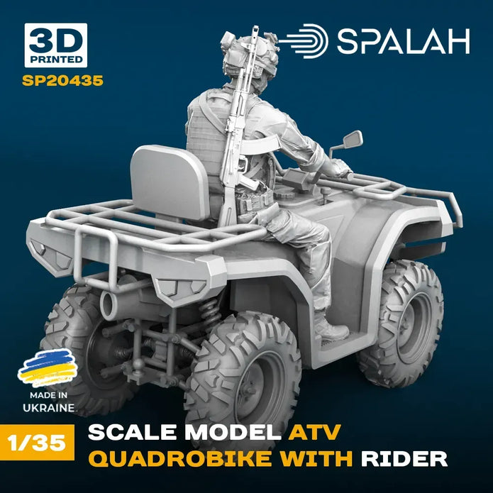 Spalah SP20435 Figure ATV Quadrobike with rider Scale Figure 1:35 | Detailed 3D Printed Resin Kit