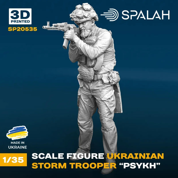 Spalah SP20535 Figure Ukrainian storm trooper Psykh Scale 1:35 | Detailed 3D Printed Resin Kit