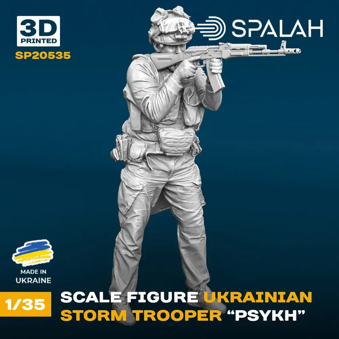 Spalah SP20535 Figure Ukrainian storm trooper Psykh Scale 1:35 | Detailed 3D Printed Resin Kit