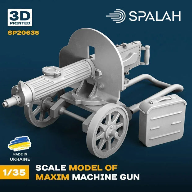 Spalah SP20635 Model Maxim machine gun Scale Model Kit 1:35 | Detailed 3D Printed Resin Kit