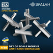 Spalah SP20835 Models Anti-tank obstacles (4 pcs) Scale Model Kit 1:35 | Detailed 3D Printed Resin Kit