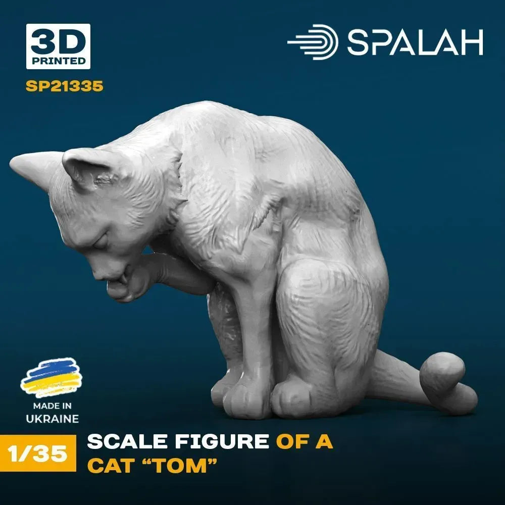 Spalah SP21335 Figure Cat Tom Scale 1:35 | Detailed 3D Printed Resin Kit