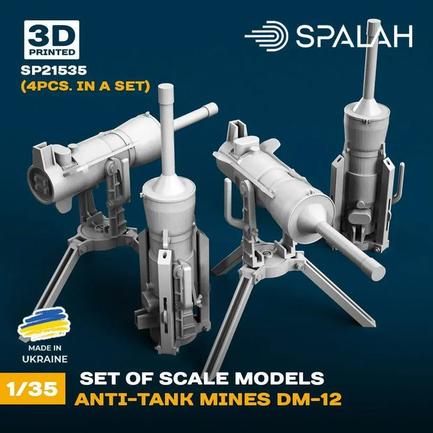 Spalah SP21535 Models DM12 (4 pcs) Scale Model Kit 1:35 | Detailed 3D Printed Resin Kit