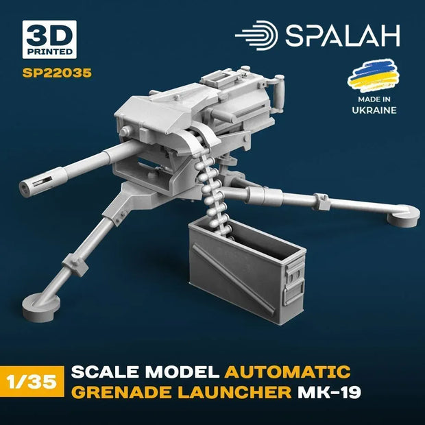 Spalah SP22035 Model Automatic granate launcher MK-19 Scale Model Kit 1:35 | Detailed 3D Printed Resin Kit