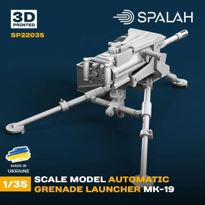 Spalah SP22035 Model Automatic granate launcher MK-19 Scale Model Kit 1:35 | Detailed 3D Printed Resin Kit