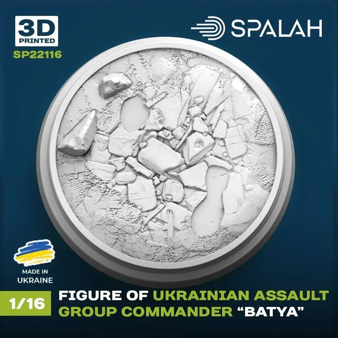 Spalah SP22116 Ukrainian assault group commander Batya Scale Figure Model 1:16 | Detailed 3D Printed Resin Kit