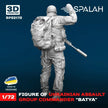 Spalah SP22172 Ukrainian assault group commander Batya Scale Figure Model 1:72 | Detailed 3D Printed Resin Kit