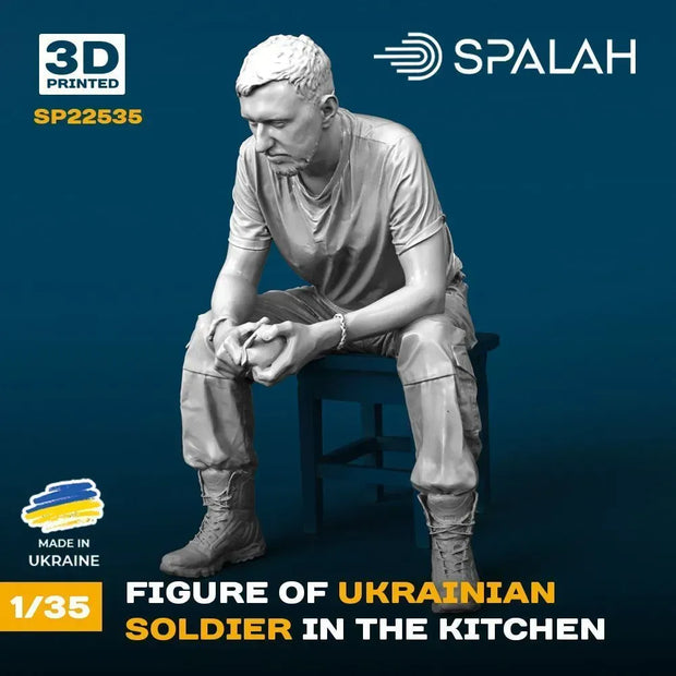 Spalah SP22535 Figure Ukrainian soldier in the kitchen Scale Figure 1:35 | Detailed 3D Printed Resin Kit