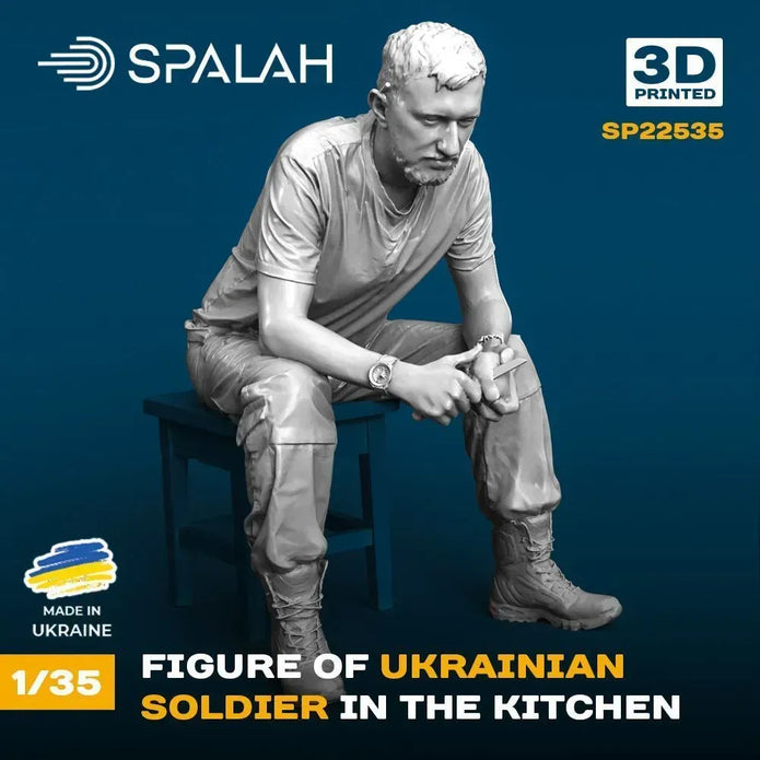 Spalah SP22535 Figure Ukrainian soldier in the kitchen Scale Figure 1:35 | Detailed 3D Printed Resin Kit