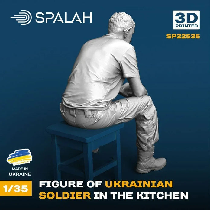 Spalah SP22535 Figure Ukrainian soldier in the kitchen Scale Figure 1:35 | Detailed 3D Printed Resin Kit