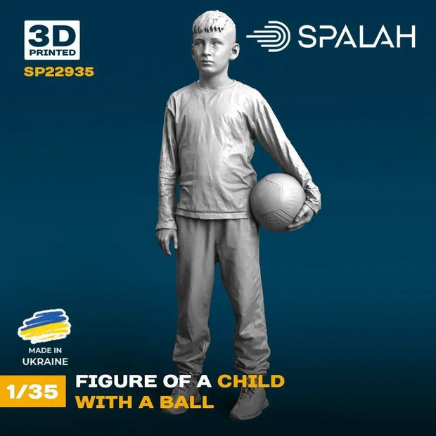Spalah SP22935 Сhild with a ball Scale Figure Model 1:35 | Detailed 3D Printed Resin Kit