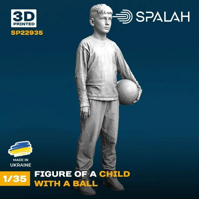 Spalah SP22935 Сhild with a ball Scale Figure Model 1:35 | Detailed 3D Printed Resin Kit