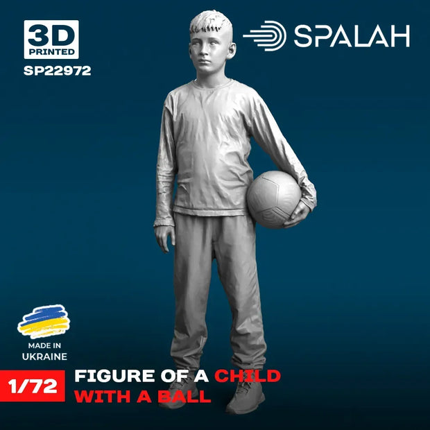 Spalah SP22972 Сhild with a ball Scale Figure Model 1:72 | Detailed 3D Printed Resin Kit