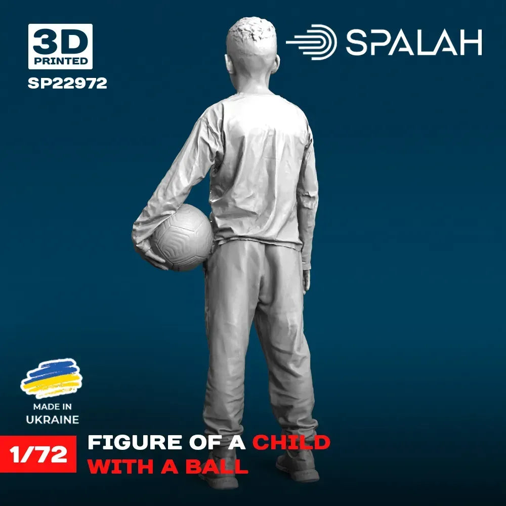 Spalah SP22972 Сhild with a ball Scale Figure Model 1:72 | Detailed 3D Printed Resin Kit