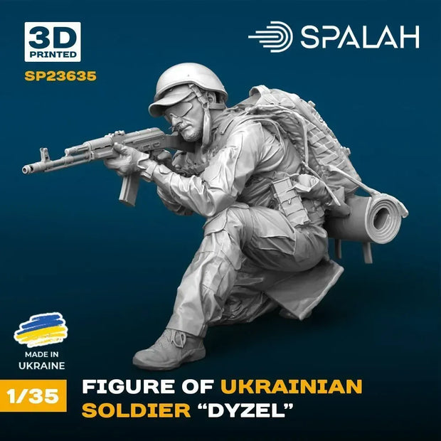 Spalah SP23635 Ukrainian soldier Dyzel Scale Figure Model 1:35 | Detailed 3D Printed Resin Kit