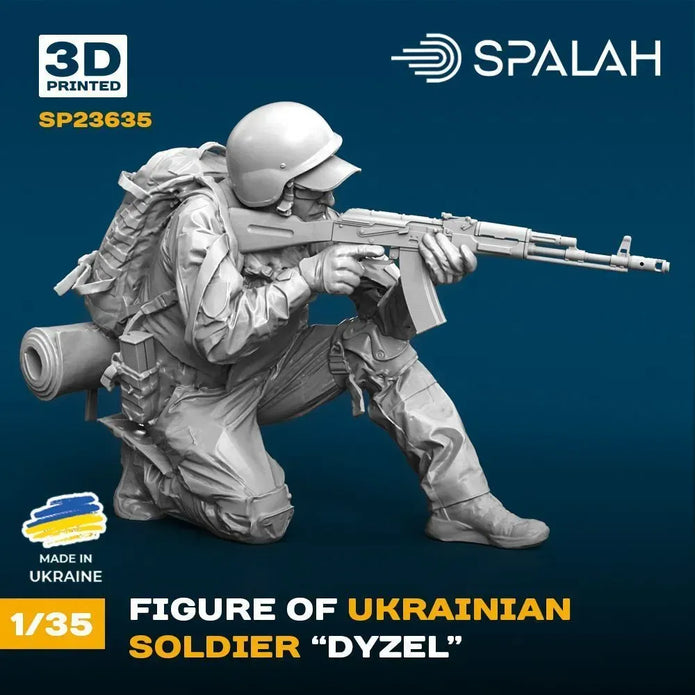 Spalah SP23635 Ukrainian soldier Dyzel Scale Figure Model 1:35 | Detailed 3D Printed Resin Kit
