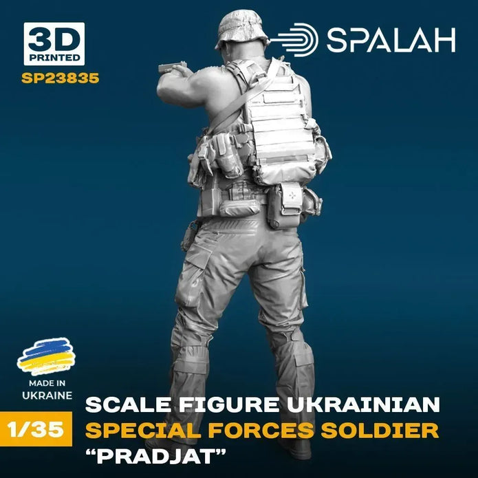 Spalah SP23835 Ukrainian special forces soldier Pradjat Scale Figure Model 1:35 | Detailed 3D Printed Resin Kit