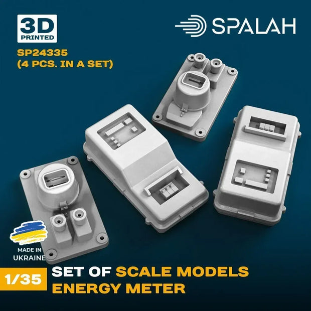 Spalah SP24335 Energy meter (4 pcs.) Scale Model Kit for Diorama 1:35 | Detailed 3D Printed Resin Kit