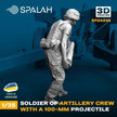Spalah SP24435 Soldier of artillery crew with a 100-mm projectile Scale Figure Model 1:35