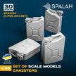 Spalah SP24735 Canisters (4 pcs.) Scale Model Kit for Diorama 1:35 | Detailed 3D Printed Resin Kit