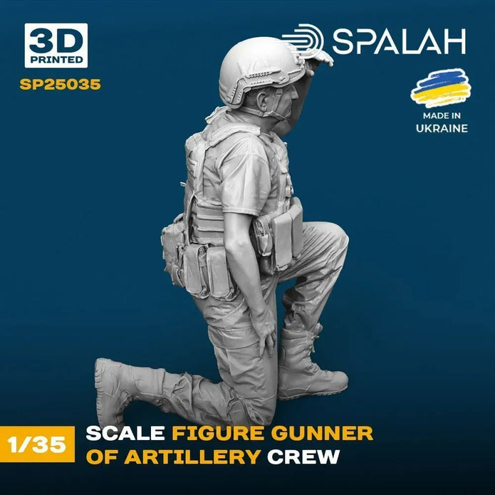 Spalah SP25035 Gunner of arillery crew Scale Figure Model 1:35 | Detailed 3D Printed Resin Kit