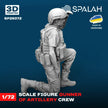 Spalah SP25072 Gunner of Arillery Crew Scale Figure Model 1:72 | Detailed 3D Printed Resin Kit
